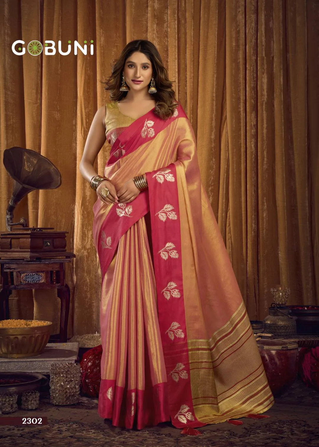 Buy Gobuni Sumathi Tissue Silk Party Wear Saree Exporter in India 2026
