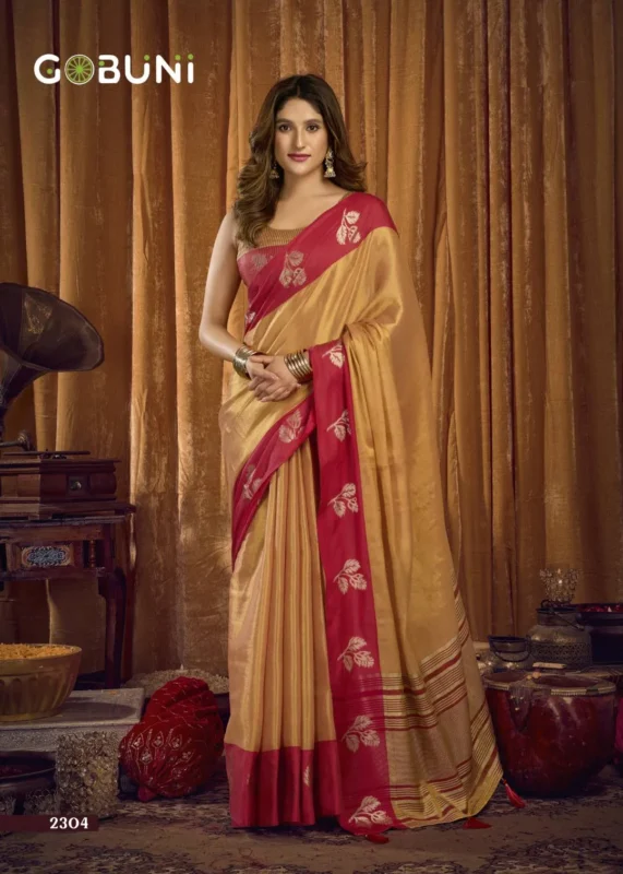 Buy Gobuni Sumathi Tissue Silk Party Wear Saree Exporter in India 2026