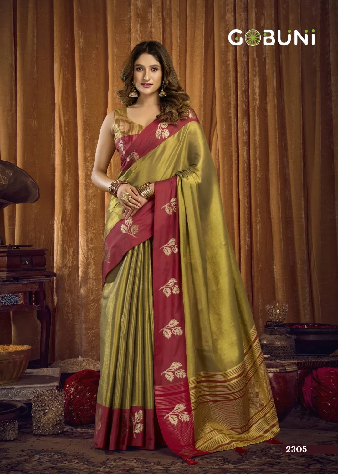 Buy Gobuni Sumathi Tissue Silk Party Wear Saree Exporter in India 2026
