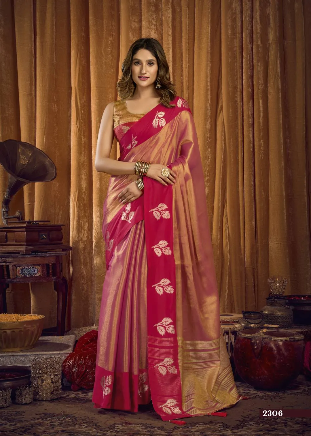 Buy Gobuni Sumathi Tissue Silk Party Wear Saree Exporter in India 2026