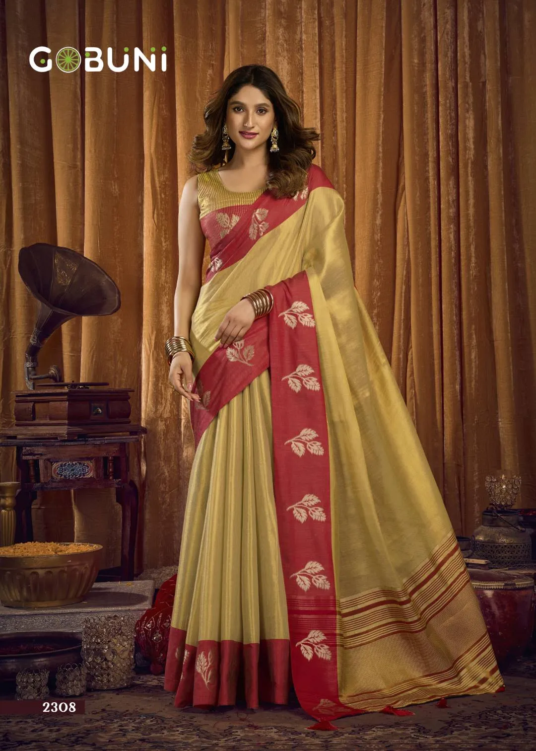 Buy Gobuni Sumathi Tissue Silk Party Wear Saree Exporter in India 2026