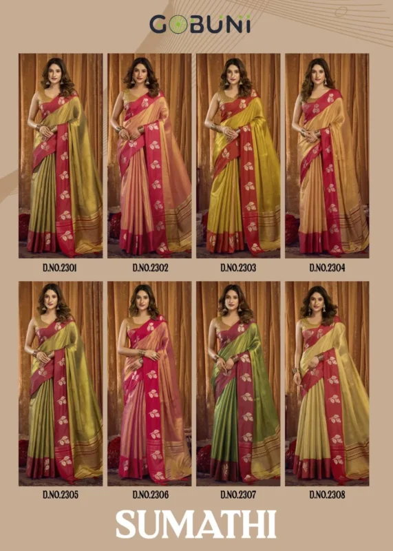 Buy Gobuni Sumathi Tissue Silk Party Wear Saree Exporter in India 2026