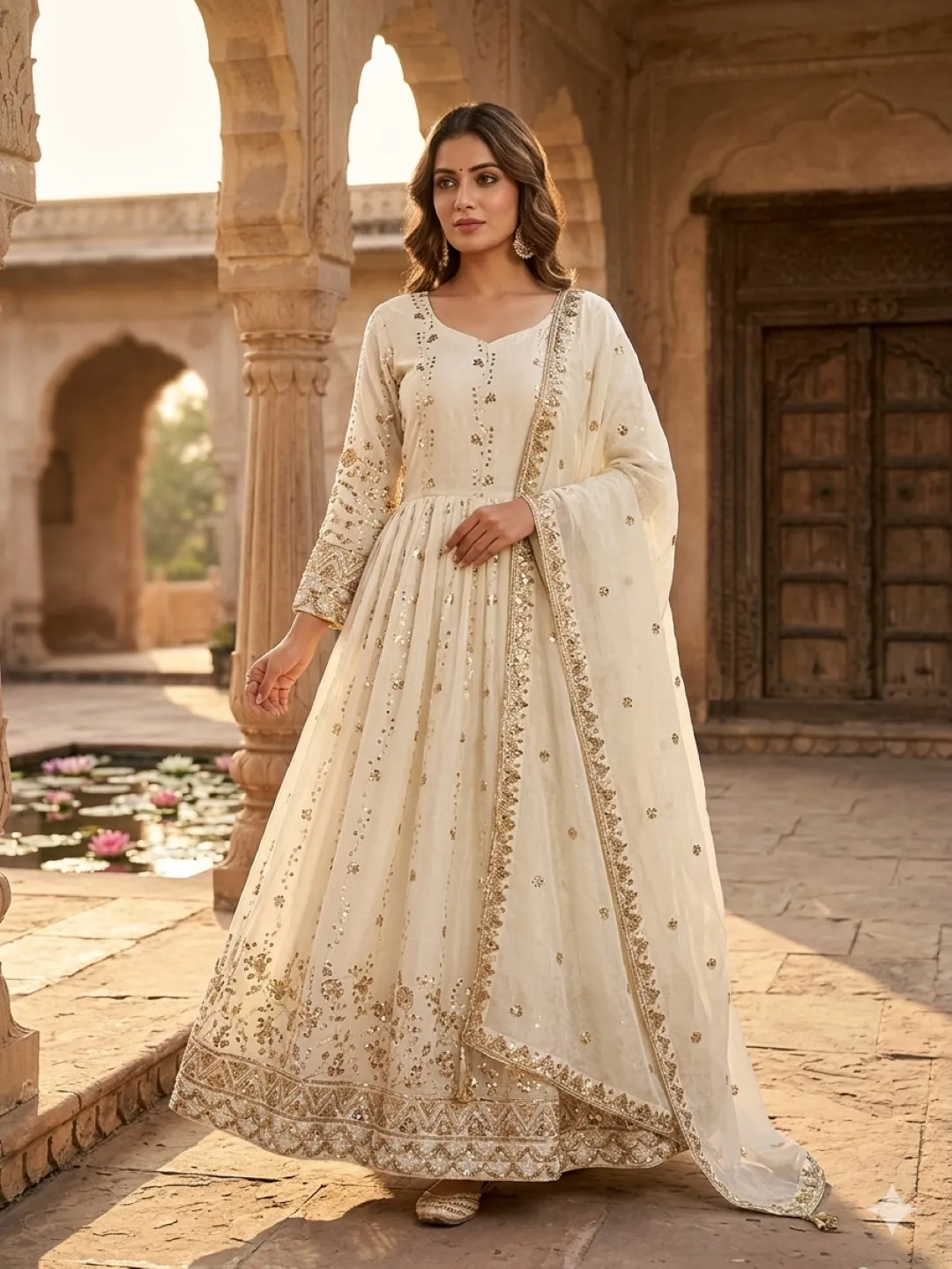 ASD 7111 Fendy Sequence Embroidery Festival Gown Collection