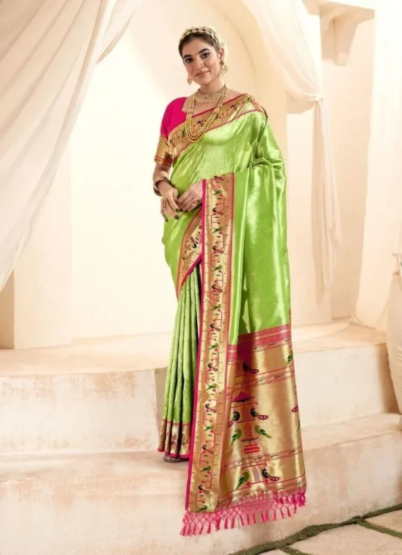 Stylish BLJ Tissue Silk Festival & Party Wear Saree Supplier in Surat 2026