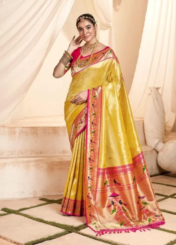Stylish BLJ Tissue Silk Festival & Party Wear Saree Supplier in Surat 2026