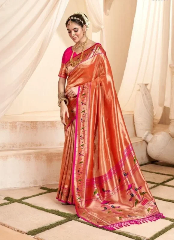 Stylish BLJ Tissue Silk Festival & Party Wear Saree Supplier in Surat 2026