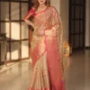 BLJ Tissue Silk Zari Embroidery Hand Woven Party Wear Saree