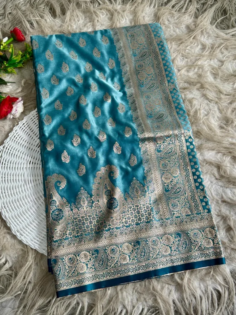 Buy BLJ Satin Silk Banarasi Wedding Saree Wholesale Market in Surat 2026