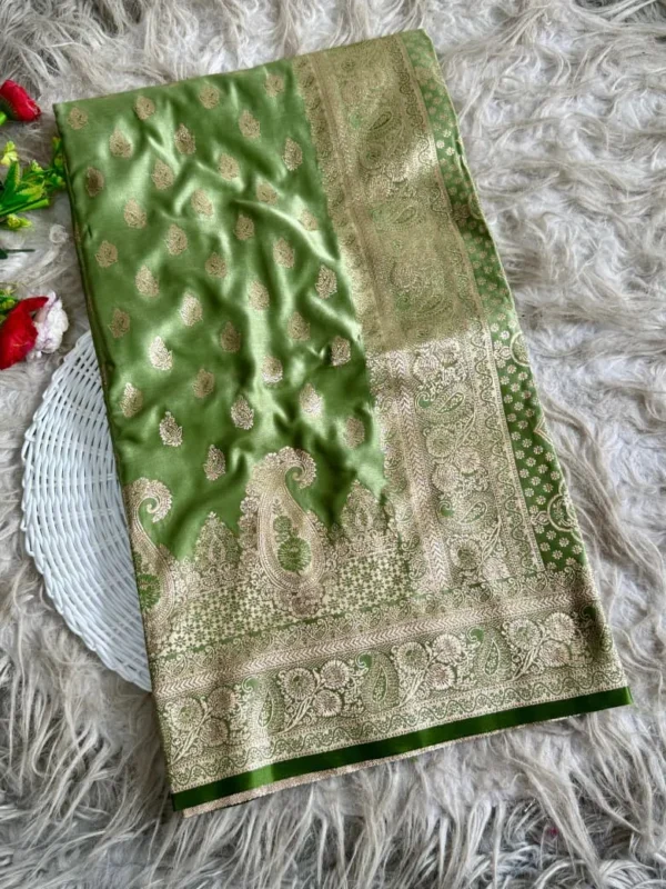 Buy BLJ Satin Silk Banarasi Wedding Saree Wholesale Market in Surat 2026