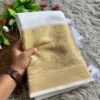 BLJ Kerala Cotton White Festival Saree Supplier in Surat