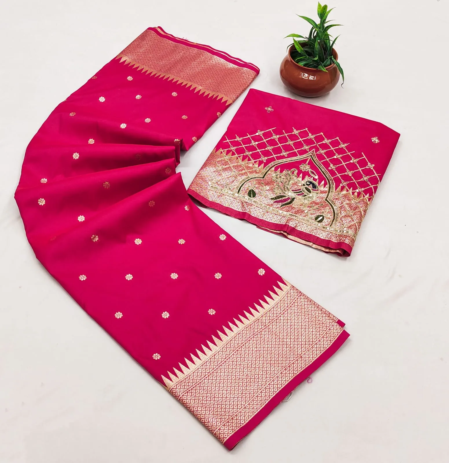 Latest BLJ Paithani Silk Hand Work Peacock Trending Party & Wedding Wear Saree 2026