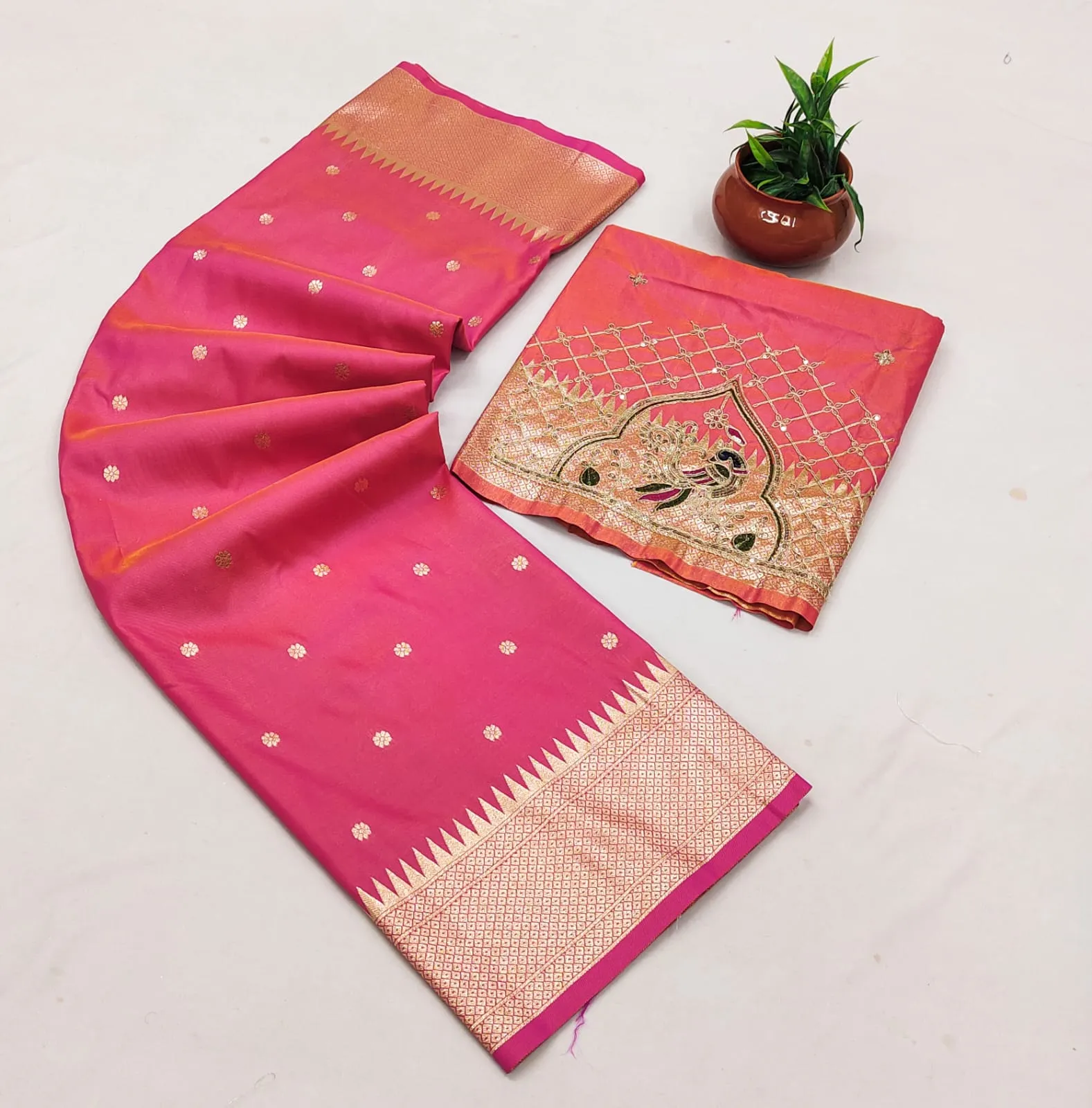 Latest BLJ Paithani Silk Hand Work Peacock Trending Party & Wedding Wear Saree 2026