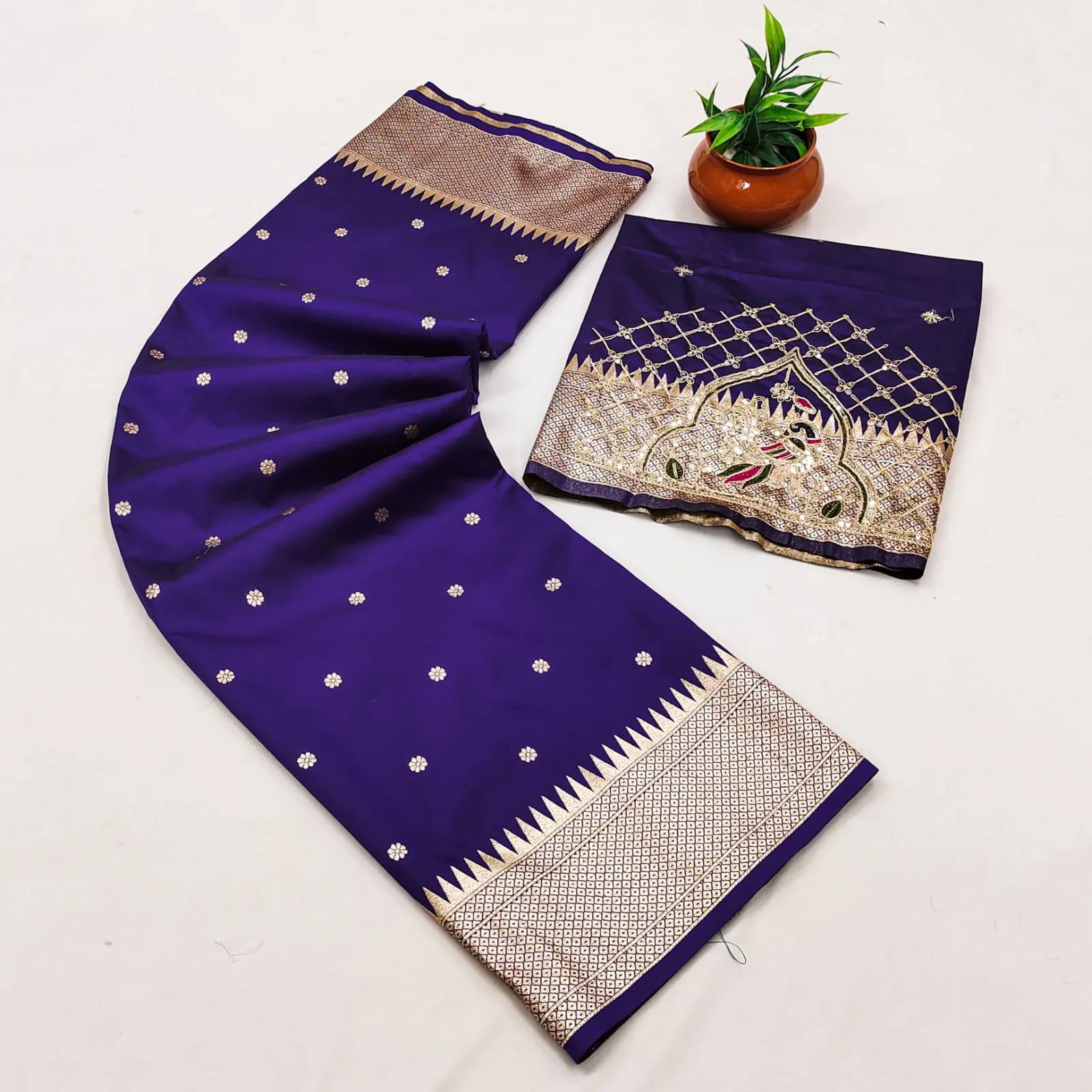 Latest BLJ Paithani Silk Hand Work Peacock Trending Party & Wedding Wear Saree 2026