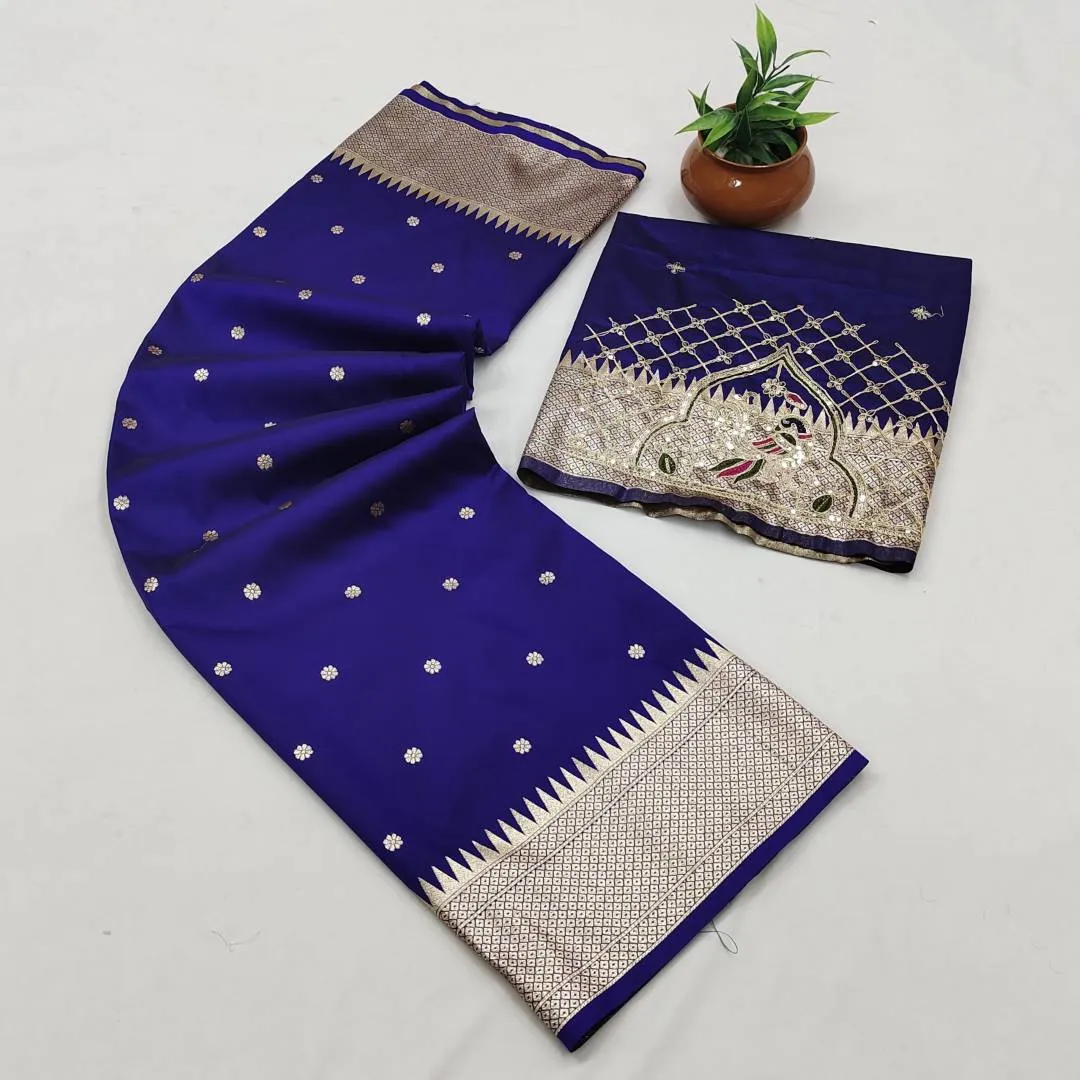 Latest BLJ Paithani Silk Hand Work Peacock Trending Party & Wedding Wear Saree 2026