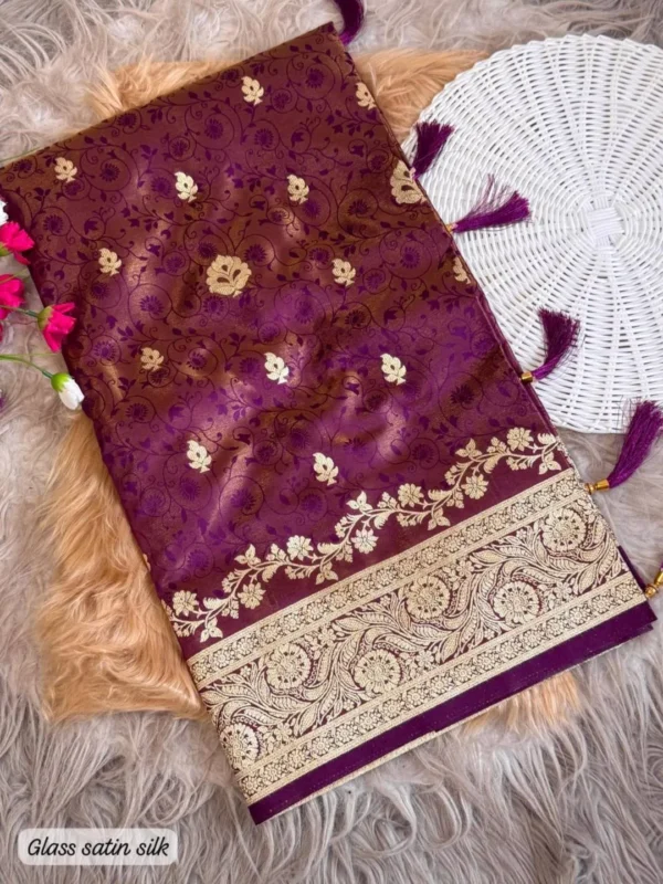Beautiful BLJ Satin Tissue Silk Trending Festival Banarasi Saree Manufacturer in Surat 2026