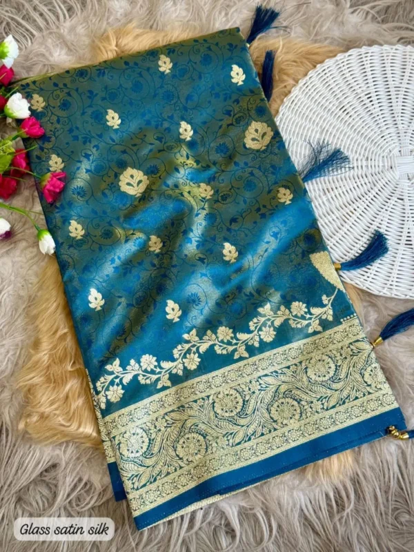 Beautiful BLJ Satin Tissue Silk Trending Festival Banarasi Saree Manufacturer in Surat 2026