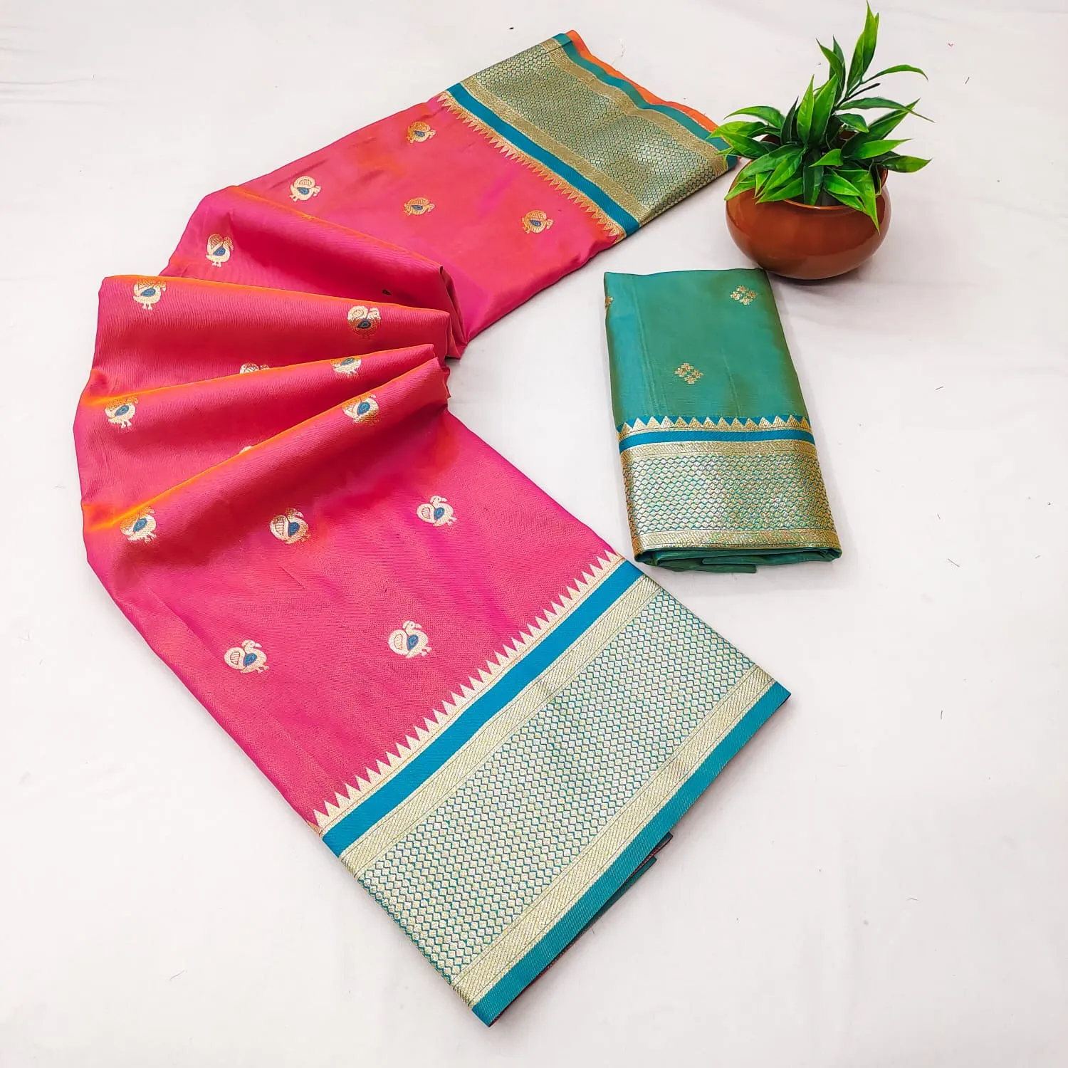 Stylish BLJ Paithani Silk Zari Peacock Work Wedding Wear Saree Supplier in Surat 2026