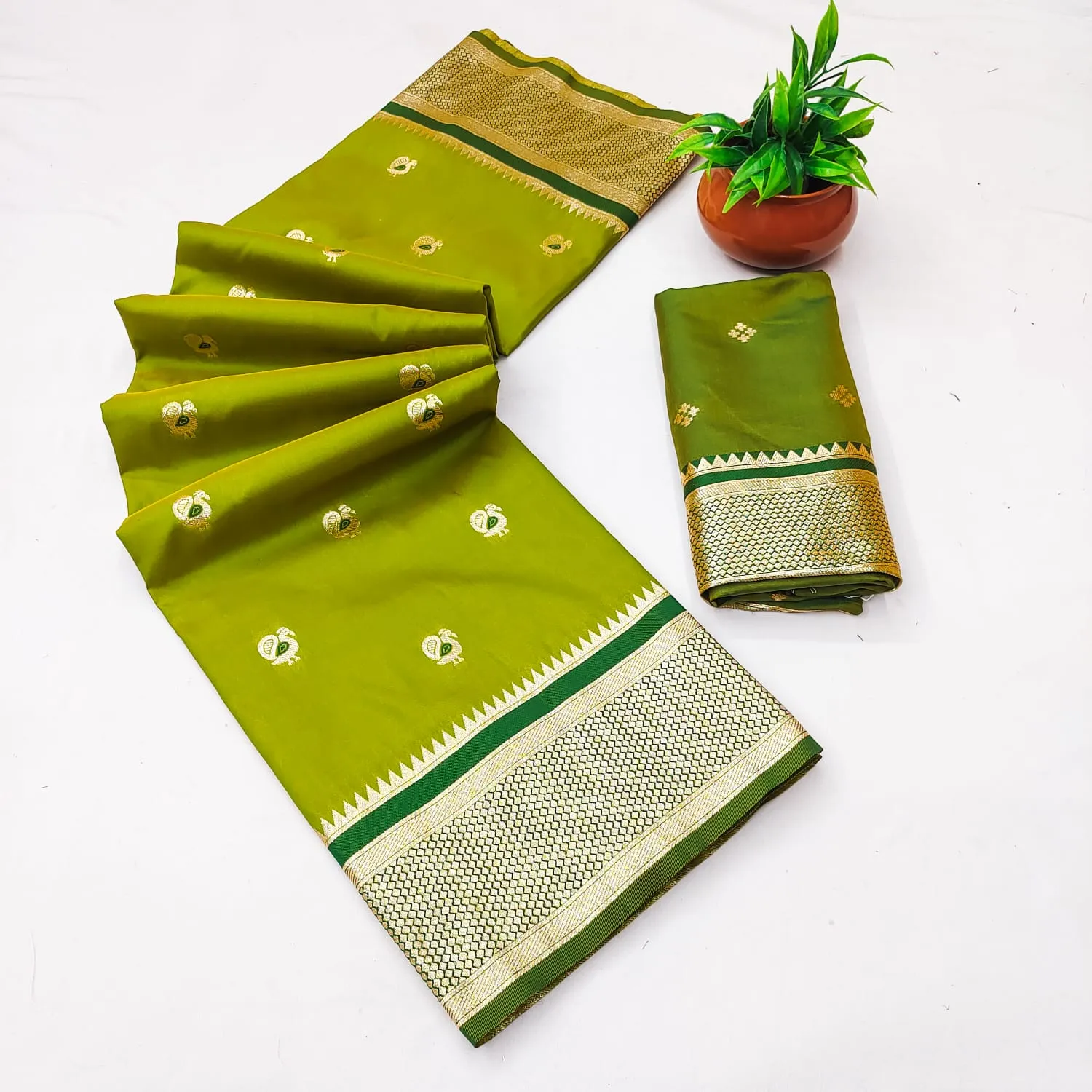 Stylish BLJ Paithani Silk Zari Peacock Work Wedding Wear Saree Supplier in Surat 2026