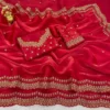 Launching Kusum 671 Jimmy Choo Embroidery Work Red Party Wear Saree 2026