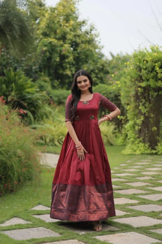 Beautiful Mohini 9177 Silk Jacquard Work Banarasi Gown Collection 2026