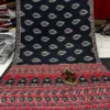 Karishma Satin Silk Ajarkh Printed Mirror Work Festival Saree