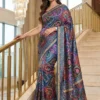 Beautiful WMS Creap Silk Printed Mirror Work Durgapuja Saree Manufacturer in Surat 2026