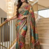 Beautiful WMS Creap Silk Printed Mirror Work Durgapuja Saree Manufacturer in Surat 2026