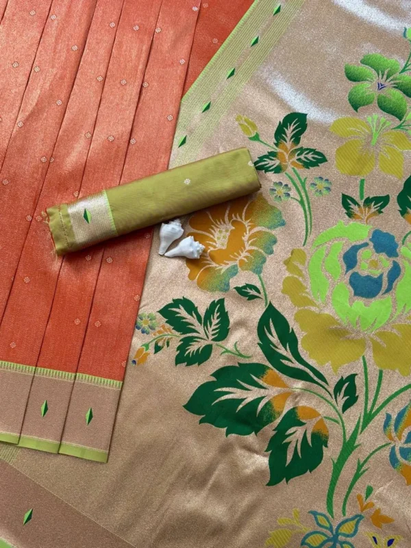 Buy WMS Silk Zari Waving Hand Loom Saree Wholesaler in Surat 2026