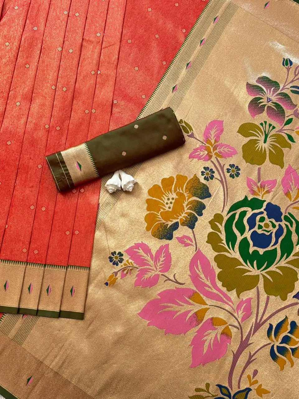 Buy WMS Silk Zari Waving Hand Loom Saree Wholesaler in Surat 2026