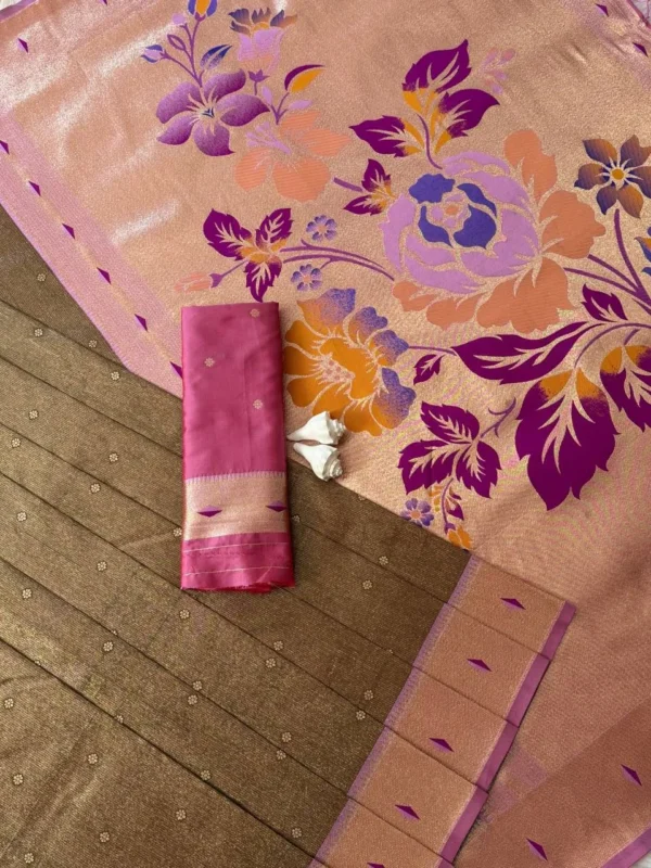 Buy WMS Silk Zari Waving Hand Loom Saree Wholesaler in Surat 2026