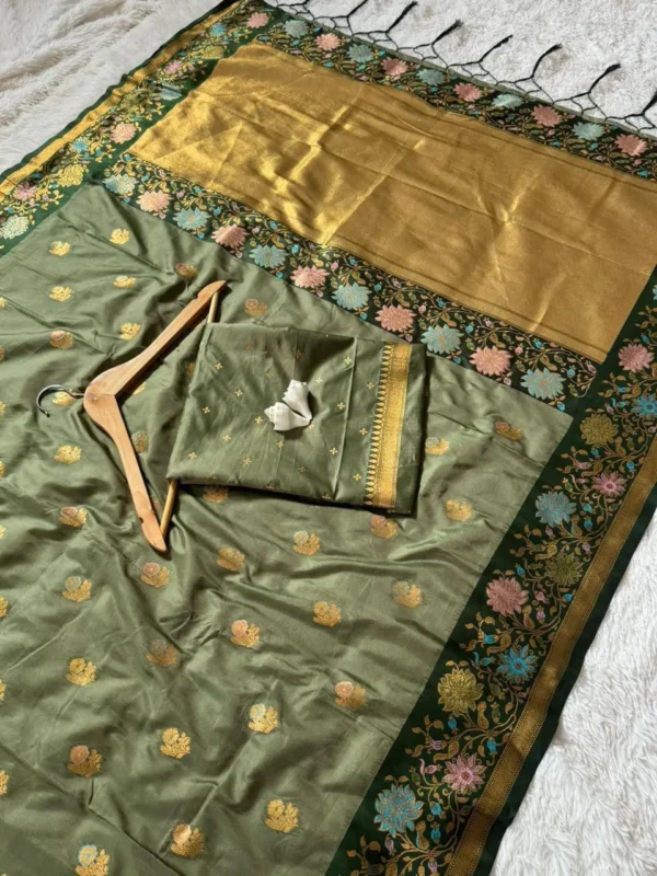 Buy WMS Silk Zari Waving Hand Loom Saree Wholesaler in Surat 2026
