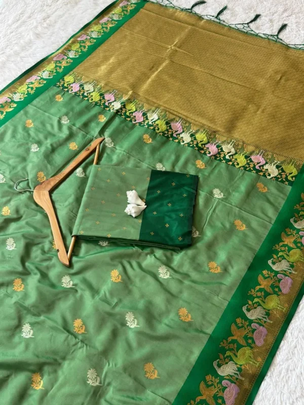 Buy WMS Silk Zari Waving Hand Loom Saree Wholesaler in Surat 2026