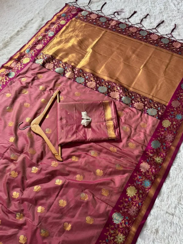 Buy WMS Silk Zari Waving Hand Loom Saree Wholesaler in Surat 2026