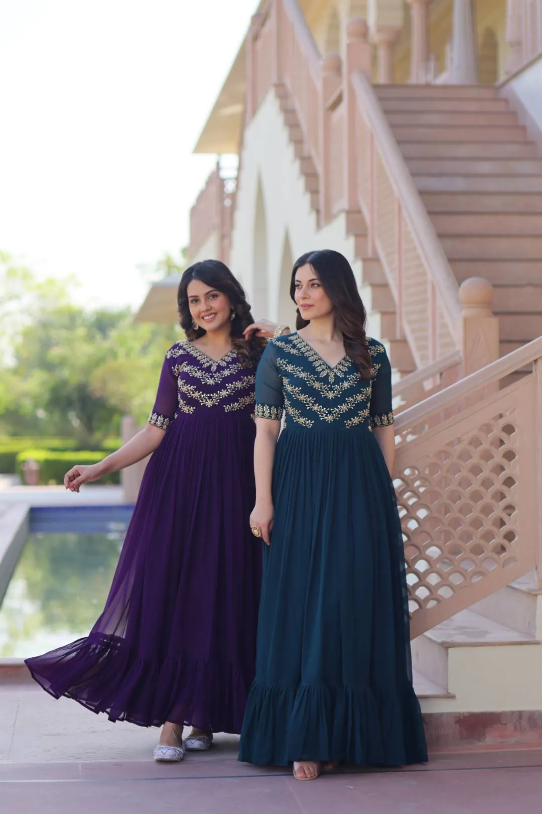 Moni 1172 Blooming Embroidery Work Trendding Party Wear Frock