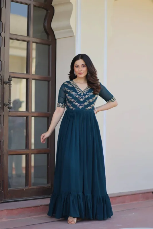 Latest Moni 1172 Blooming Embroidery Work Trendding Party Wear Frock 2026
