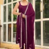 Beauty 1041 Reyon Foil Work Festival Kurti Pant Dupatta Set