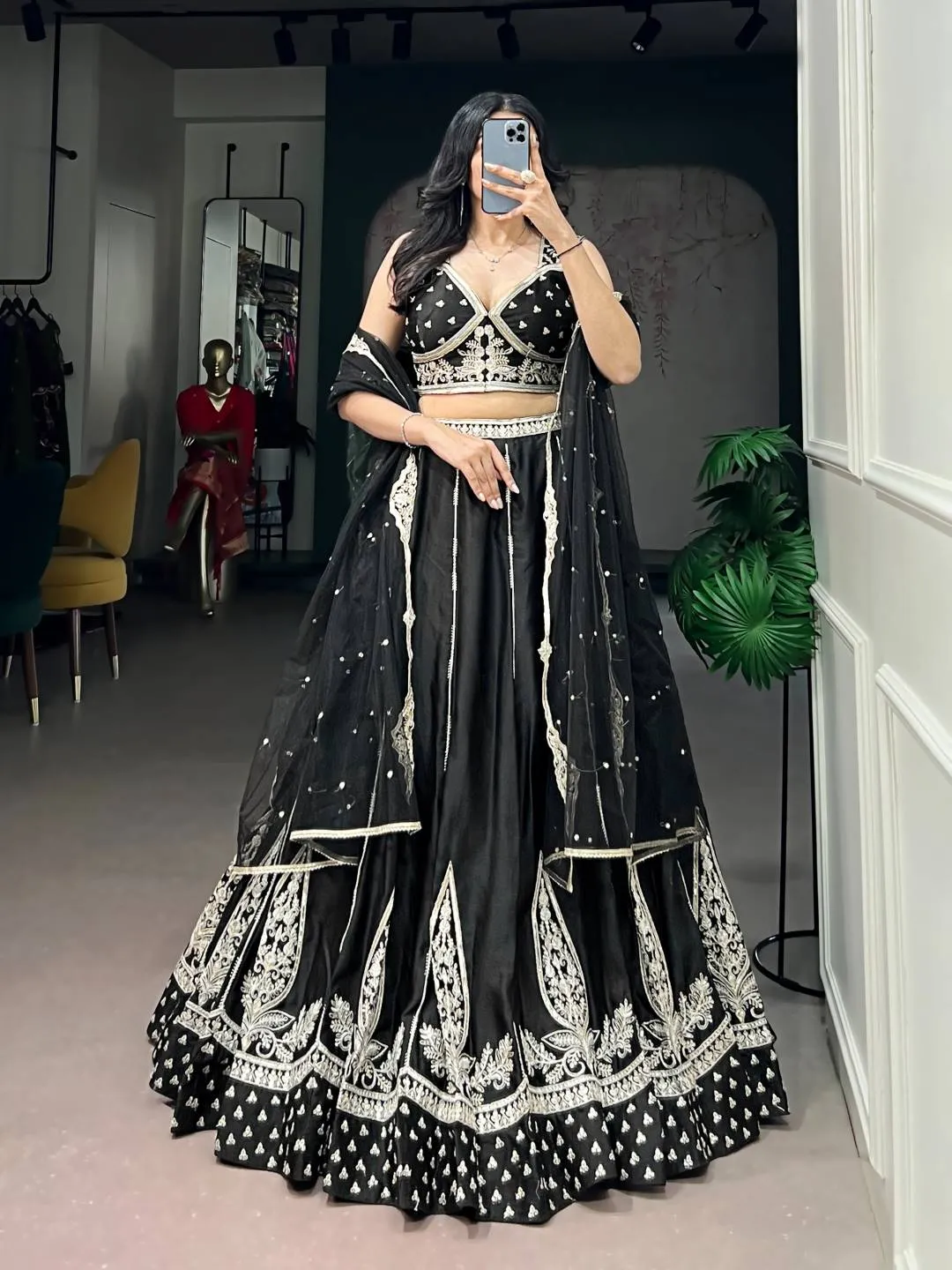 WMN 1489 Naysha Silk Thread Sequence Wedding Wear Lehenga Choli