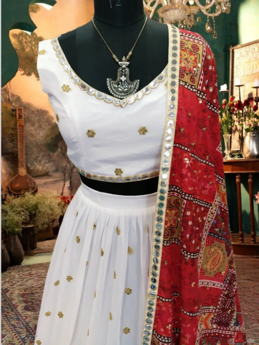 Launching HCR 985 Georgette Printed Sequence Mirror Work Designer Navratri Chaniya Choli 2026