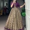 WMN 5011 Viscose Chanderi Zari Printed Top lehenga Skirt Supplier in Surat