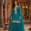 Latest Aashirwad Mumtaz Chinon Silk Wedding Pakistani Sharara Suit 2026