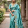 Kusum 675 Blooming Vichitra Silk Zari Embroidery Work Party Wear Saree