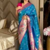 Buy BLJ Peacock Paithani Silk Zari Work Wedding Wear Saree Manufacturer in Surat 2026