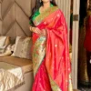 Buy BLJ Peacock Paithani Silk Zari Work Wedding Wear Saree Manufacturer in Surat 2026