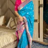Buy BLJ Peacock Paithani Silk Zari Work Wedding Wear Saree Manufacturer in Surat 2026