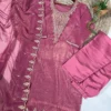 Beautiful WMN 3032 Silver Glosy Thread Embroidery Work Festival Readymade Dress 2026
