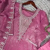 Beautiful WMN 3032 Silver Glosy Thread Embroidery Work Festival Readymade Dress 2026