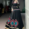WMN 1785 Marble Base Black Fancy Top Skirt Navratri Collection 2026