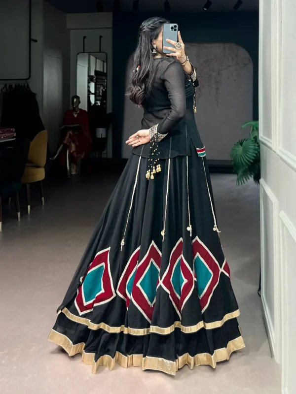 Buy WMN 1785 Marble Base Black Fancy Top Skirt Navratri Collection 2026 2026