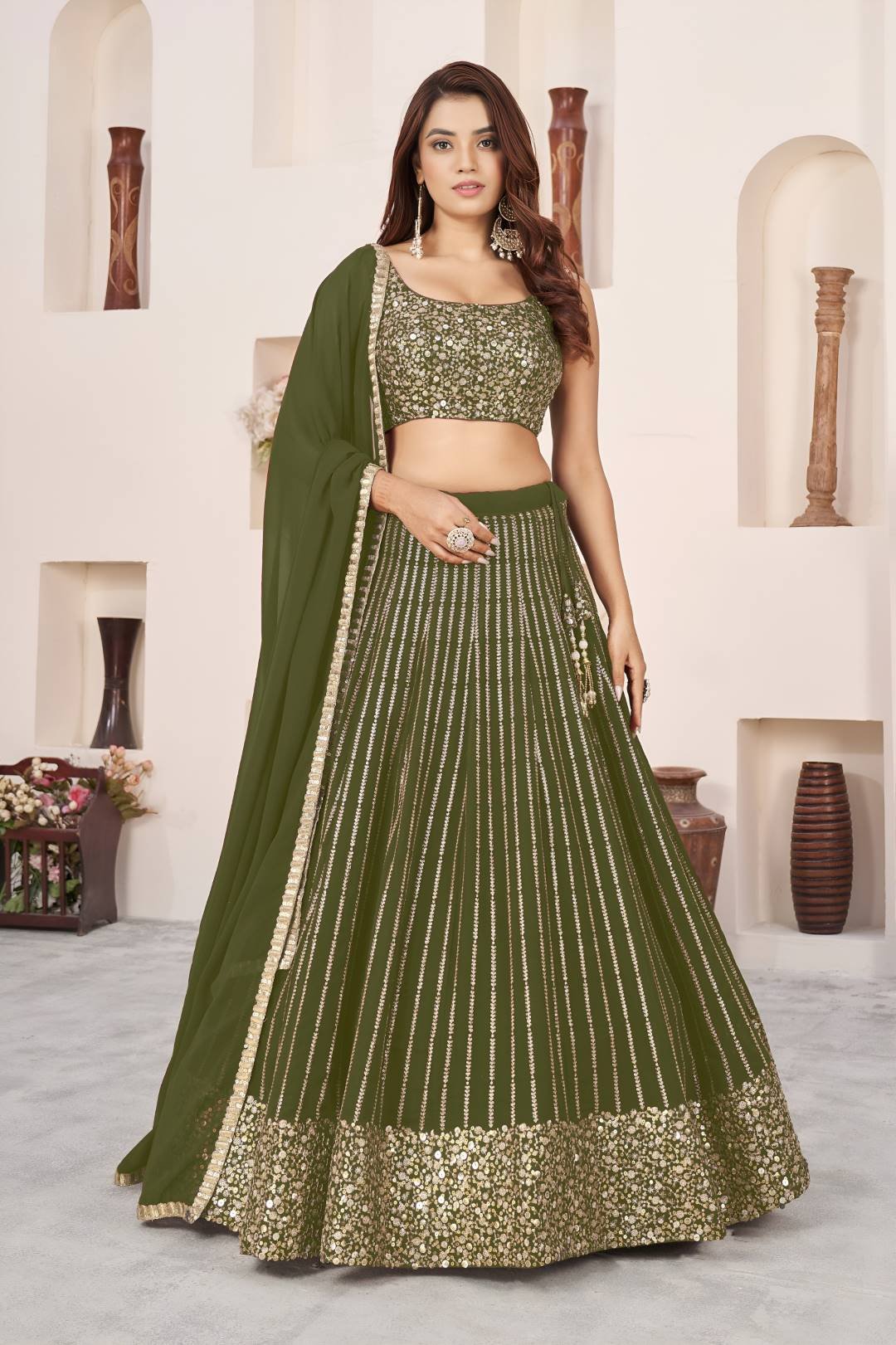 Zeel 5067 Georgette Zari Embroidery Work Wedding & Party Wear Lehenga Choli