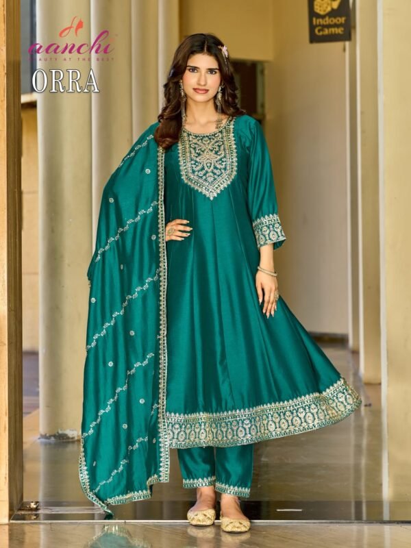 Stylish Aanchi Orra Vol 3 Vichitra Silk Embroidered Kurti With Bottom Dupatta Wholesale 2026